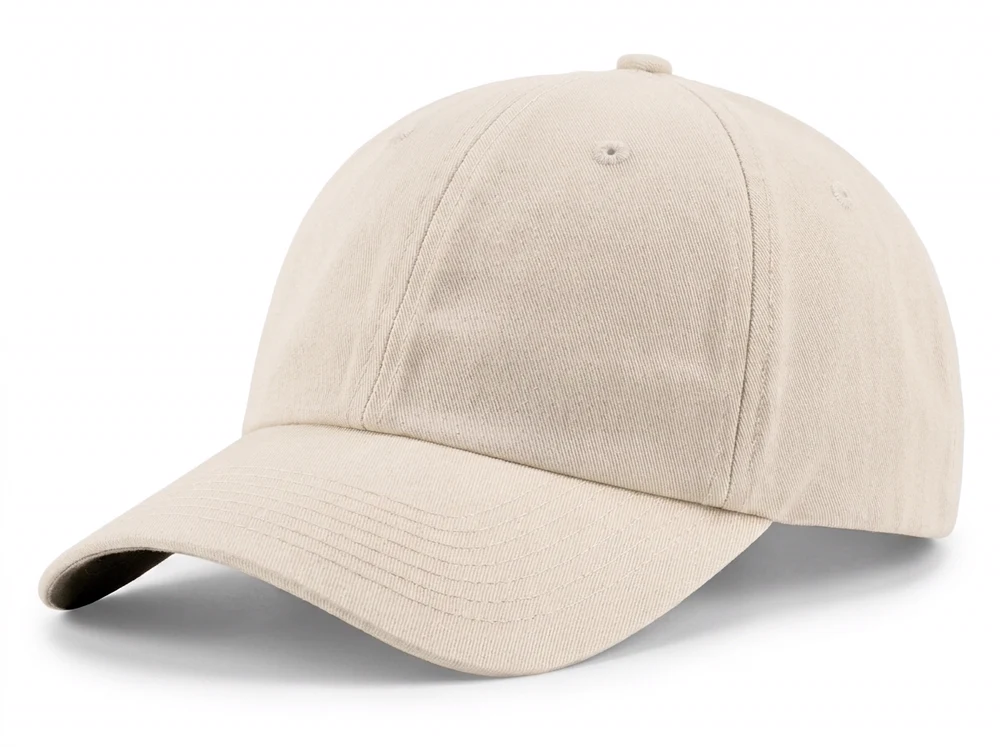 Premium Medium Profile Dad Cap in Cream