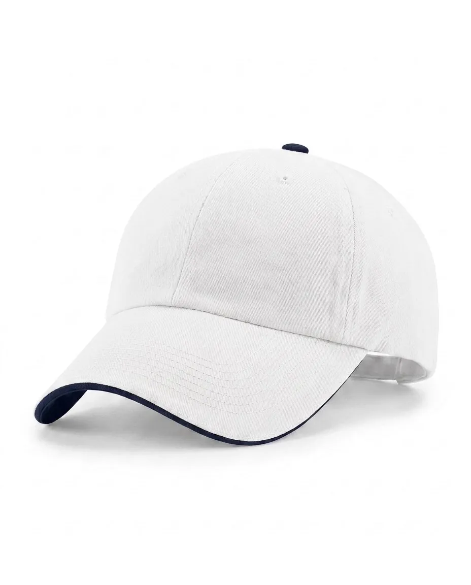 The Half Sandwich in White / Navy