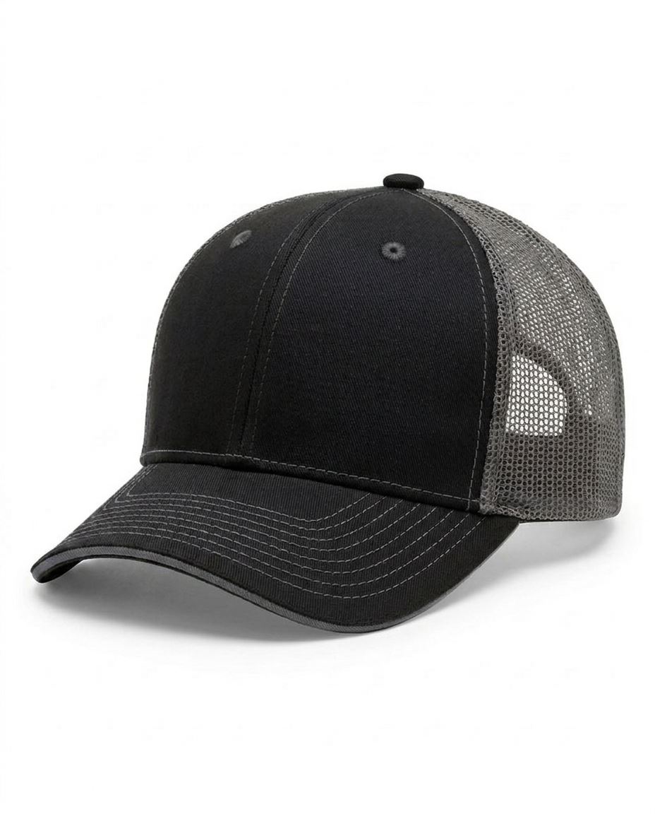 Sandwich Trucker in Black / Charcoal
