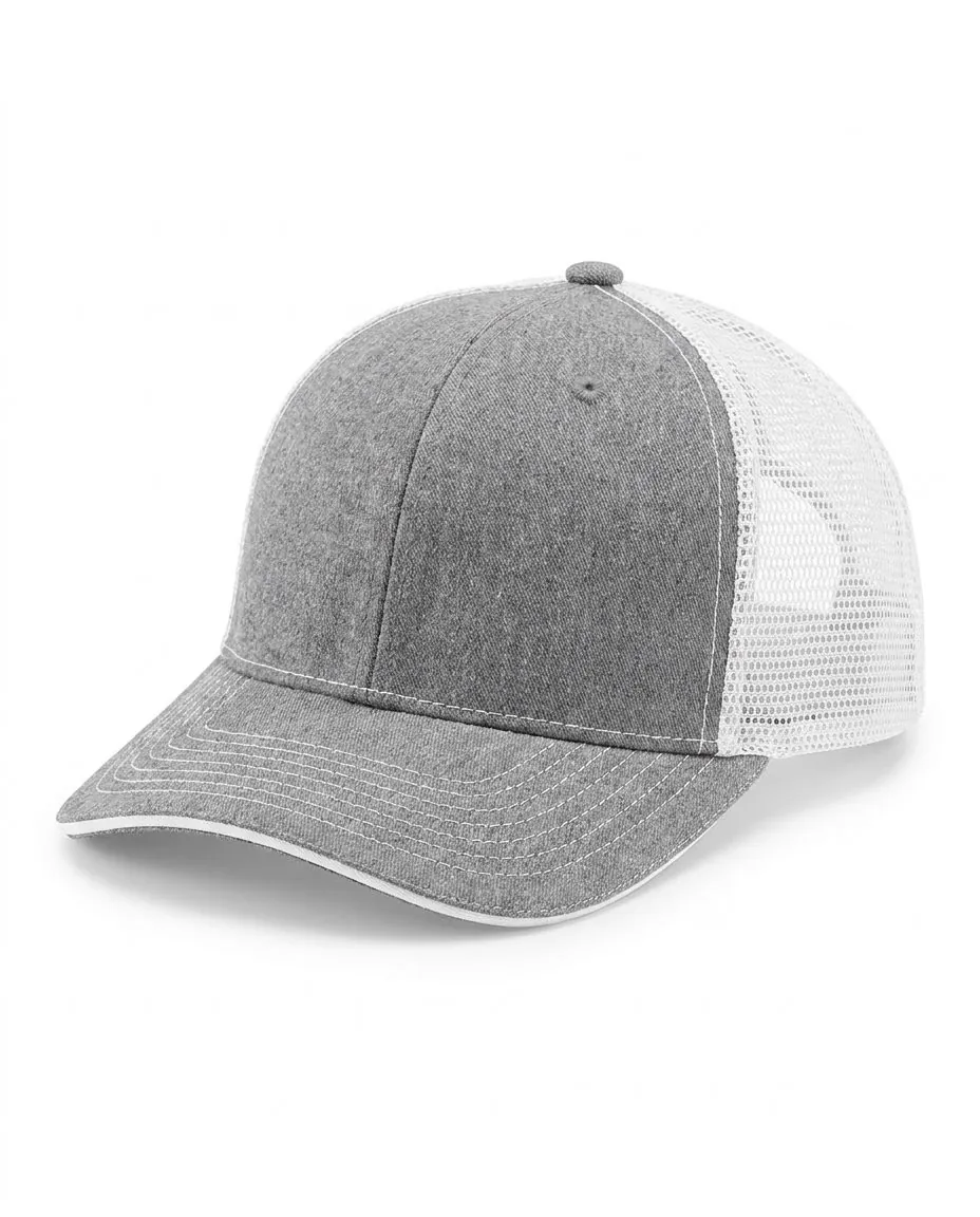 Sandwich Trucker in Heather Gray / White