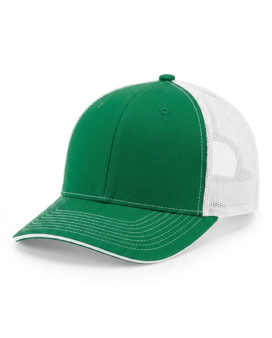 Sandwich Trucker in Kelly Green / White