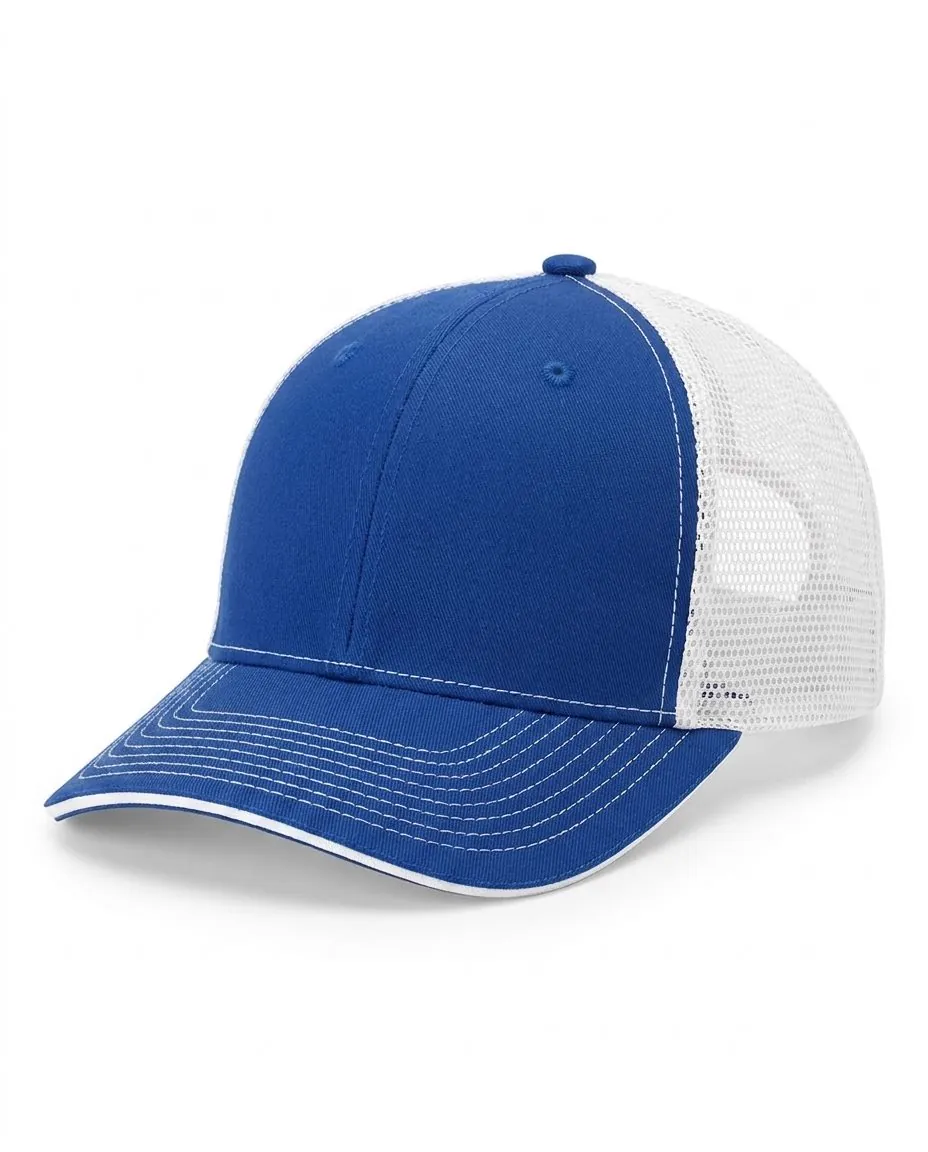 Sandwich Trucker in Royal / White