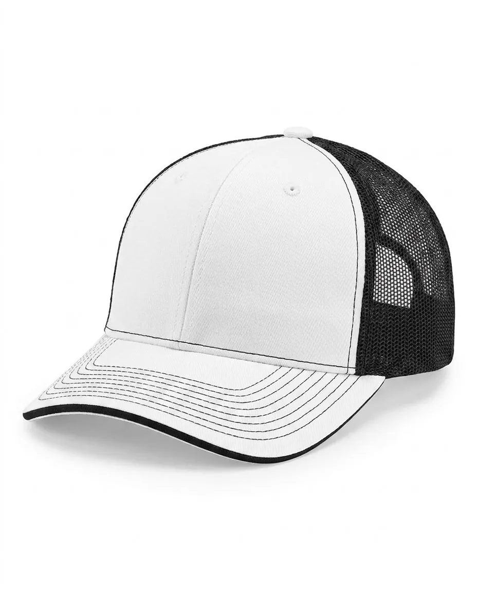 Sandwich Trucker in White / Black
