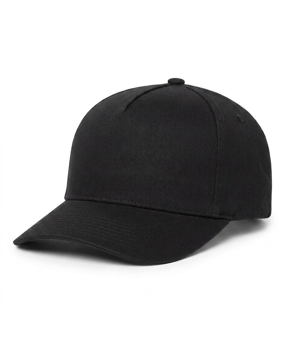5-Panel Heavy Structure Cap in Black