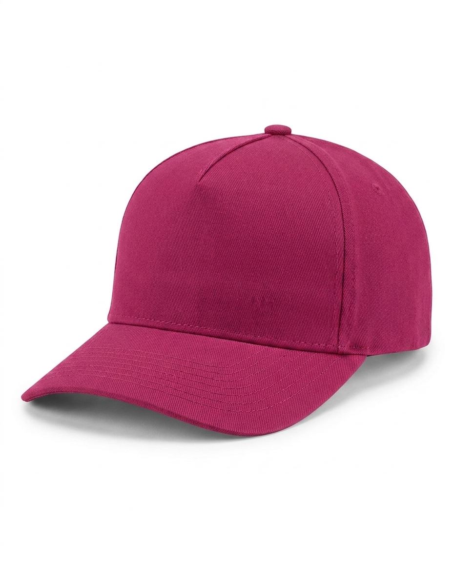 5-Panel Heavy Structure Cap in Dark Pink