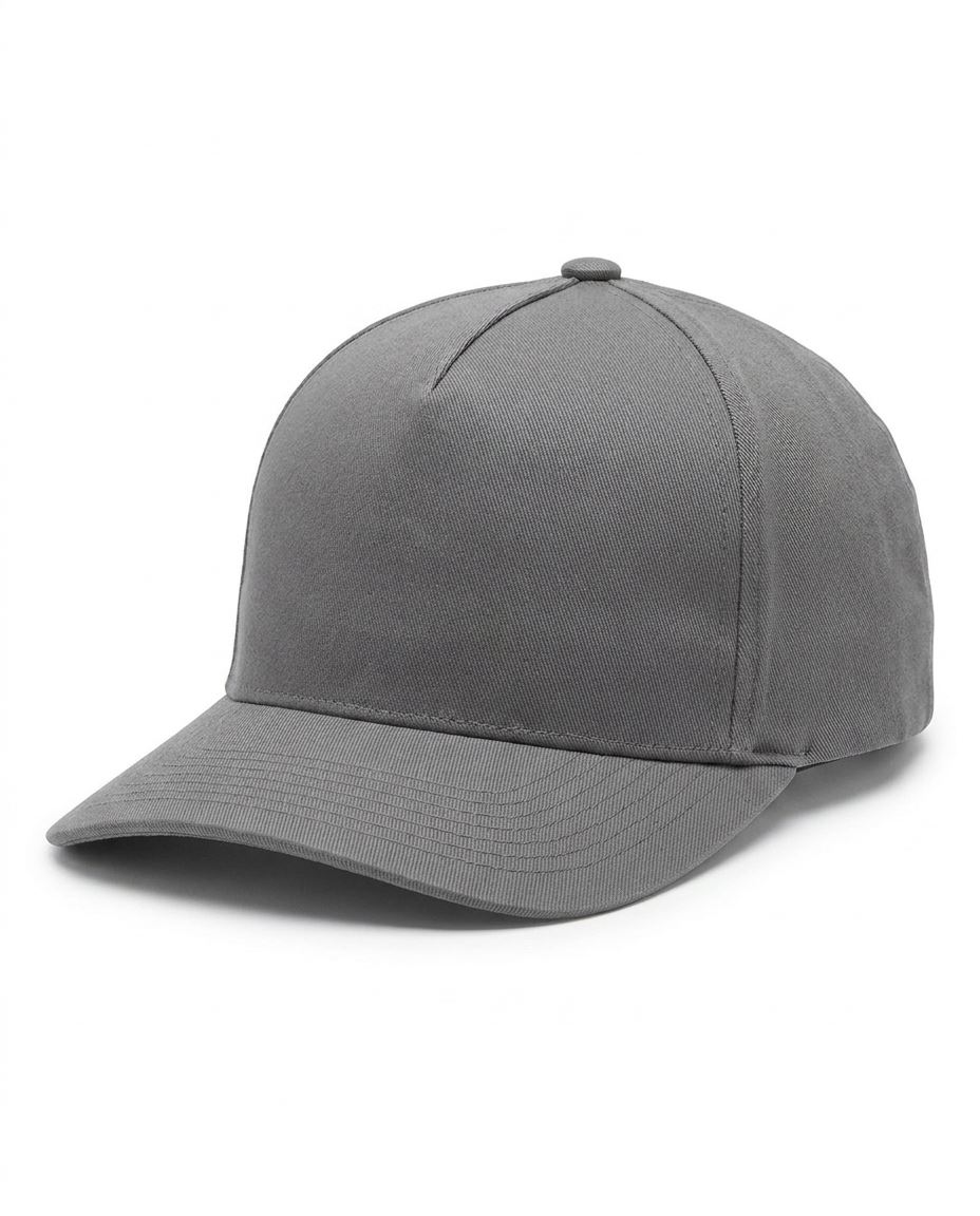 5-Panel Heavy Structure Cap in Medium Gray