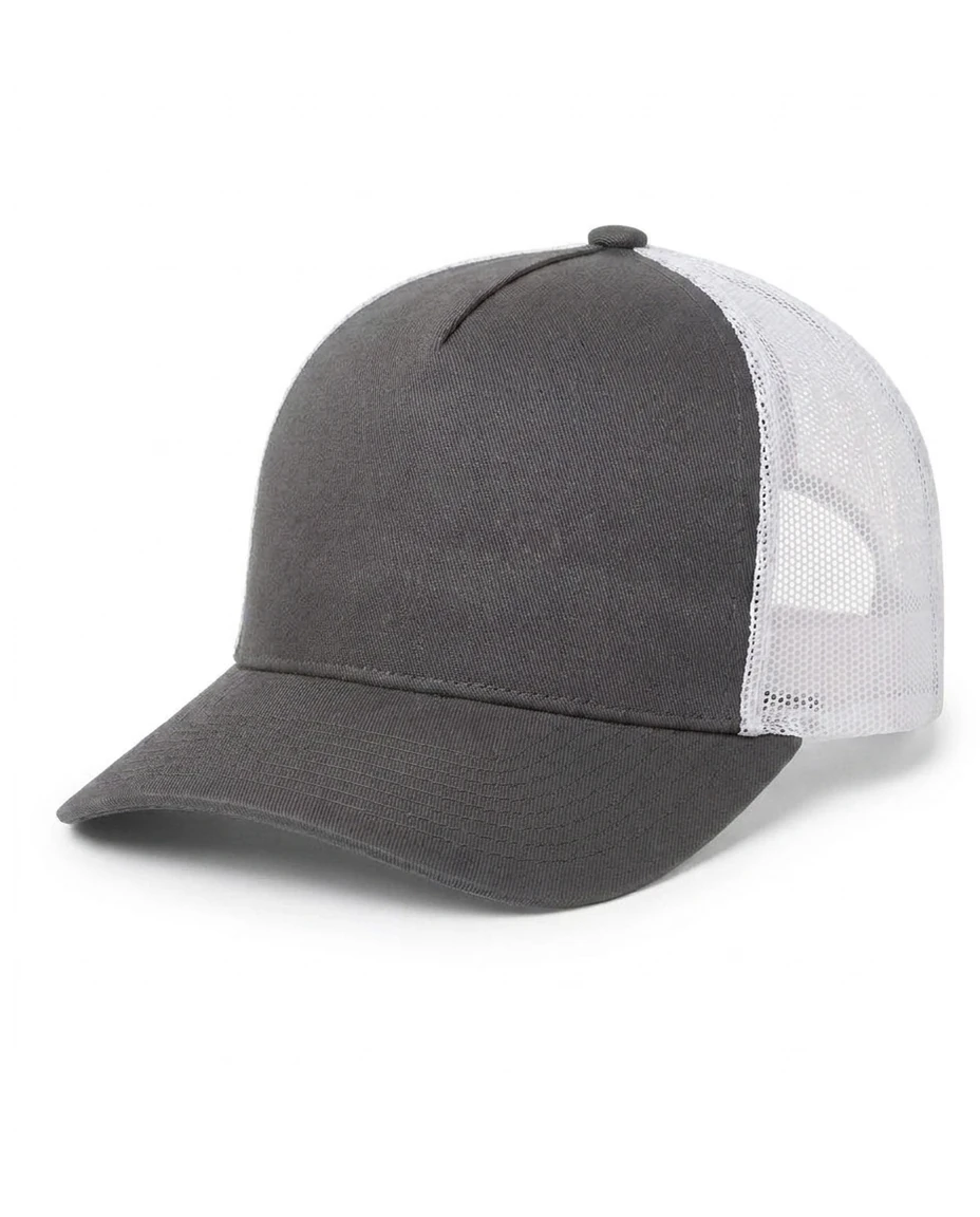 5-Panel Heavy Structure Trucker in Charcoal / White