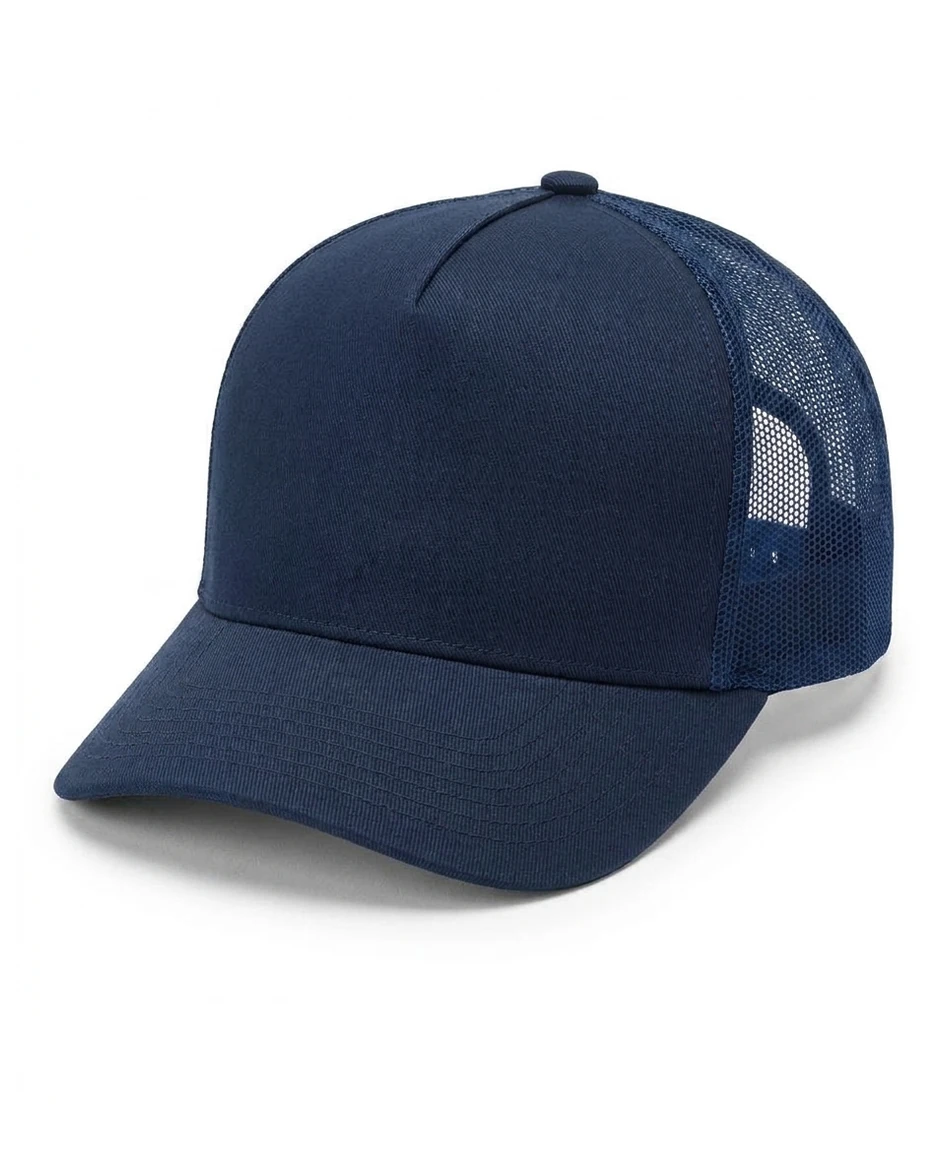 5-Panel Heavy Structure Trucker in Navy / Navy
