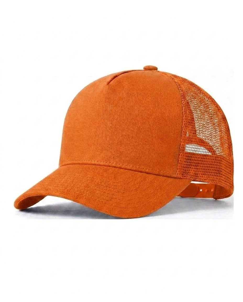 5-Panel Heavy Structure Trucker in Orange / Orange