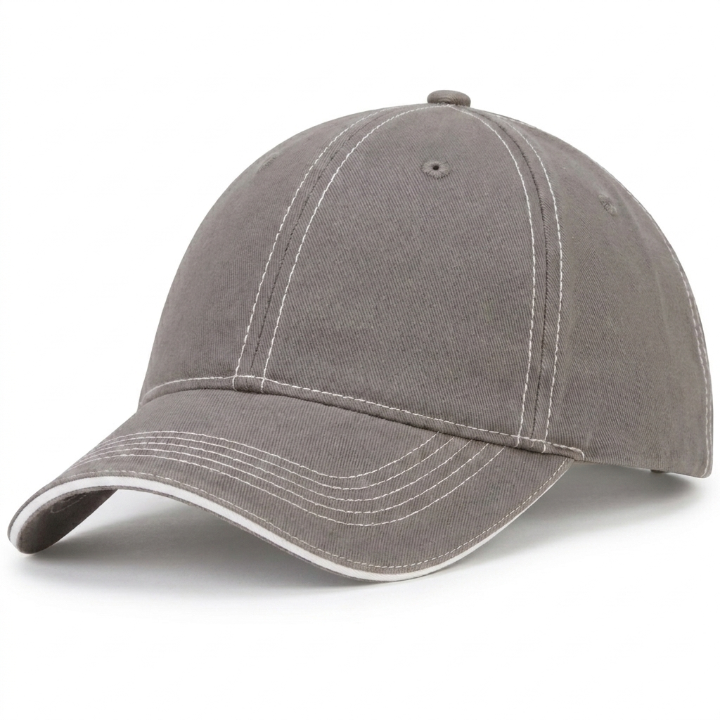 Sandwich w/Contrast in Heather Gray / White