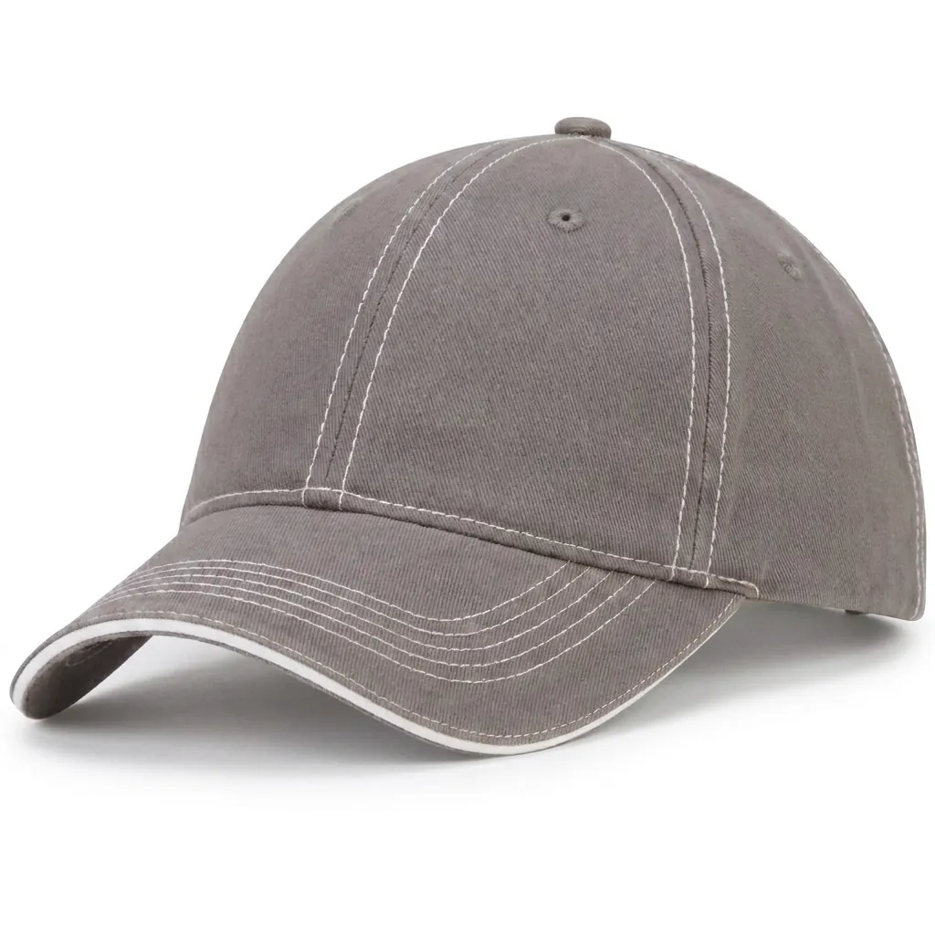 Sandwich w/Contrast in Heather Gray / White