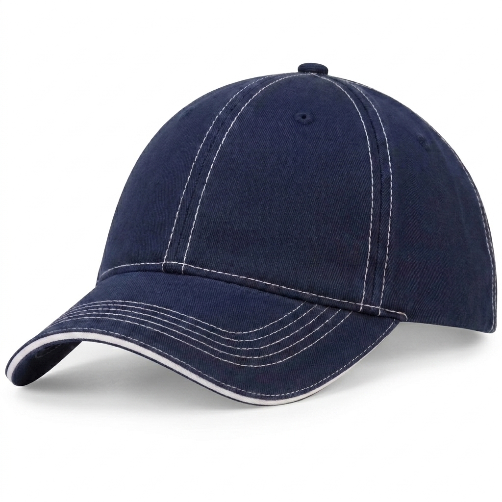 Sandwich w/Contrast in Navy / White