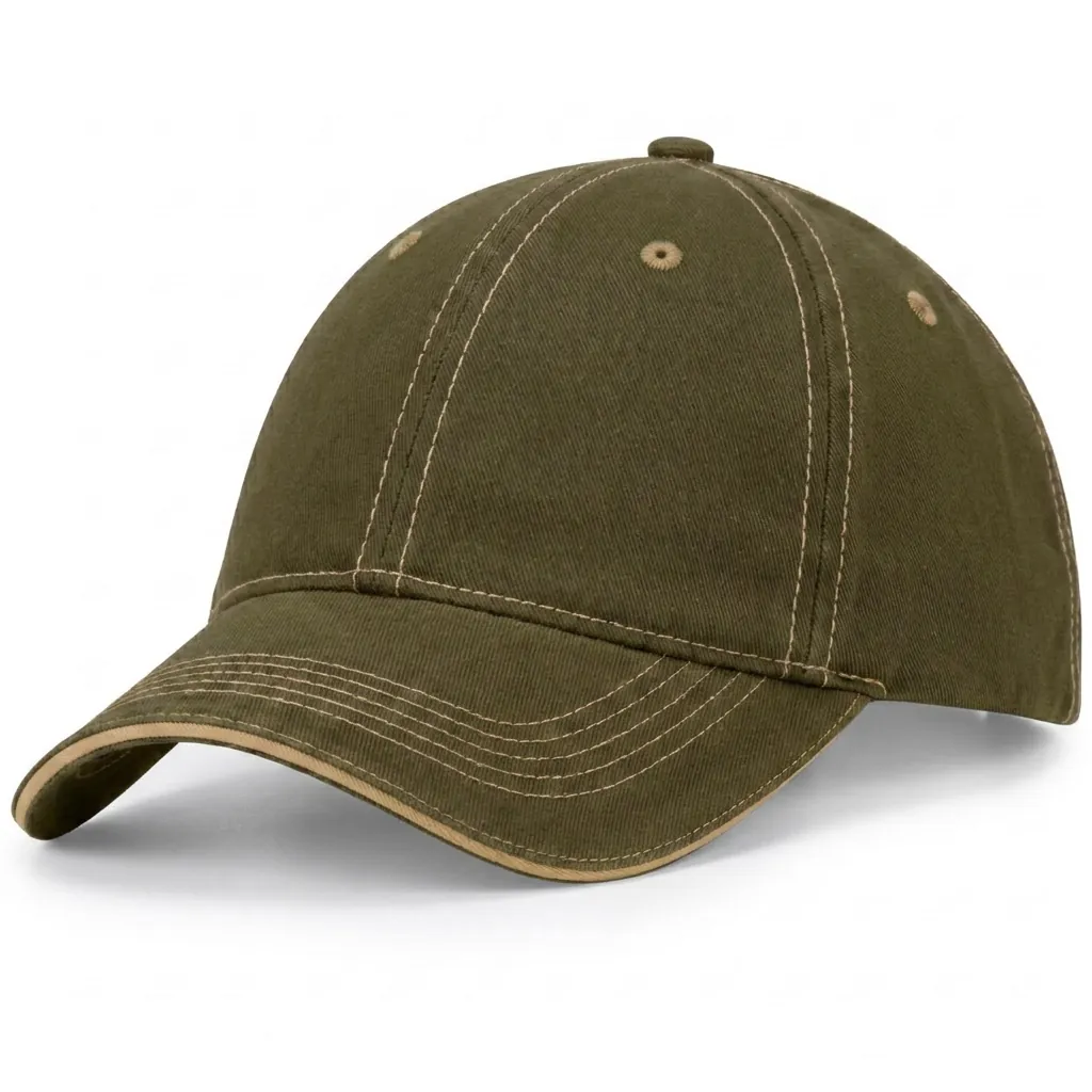 Sandwich w/Contrast in Olive / Khaki