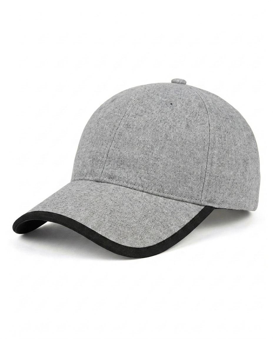Trim Cap in Heather Gray / Black