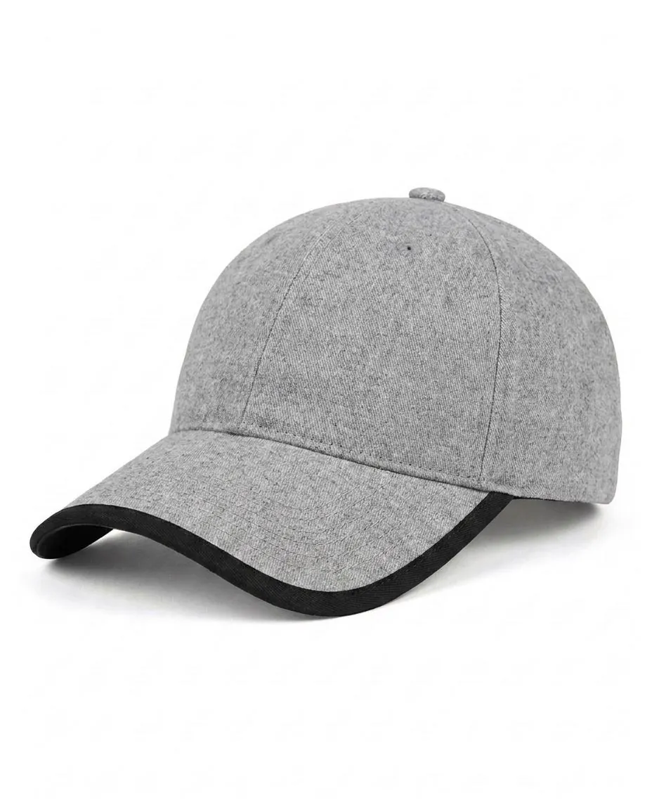 Trim Cap in Heather Gray / Black