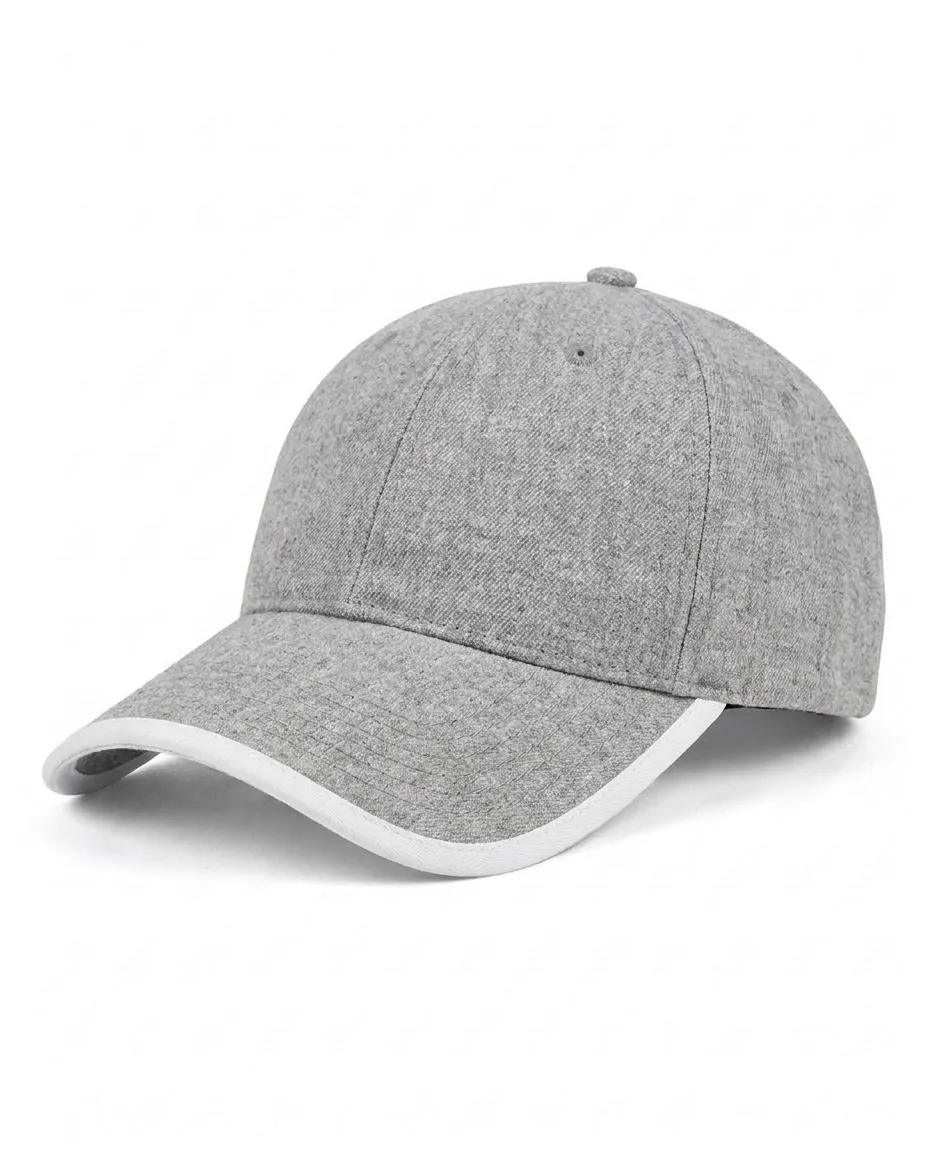 Trim Cap in Heather Gray / White