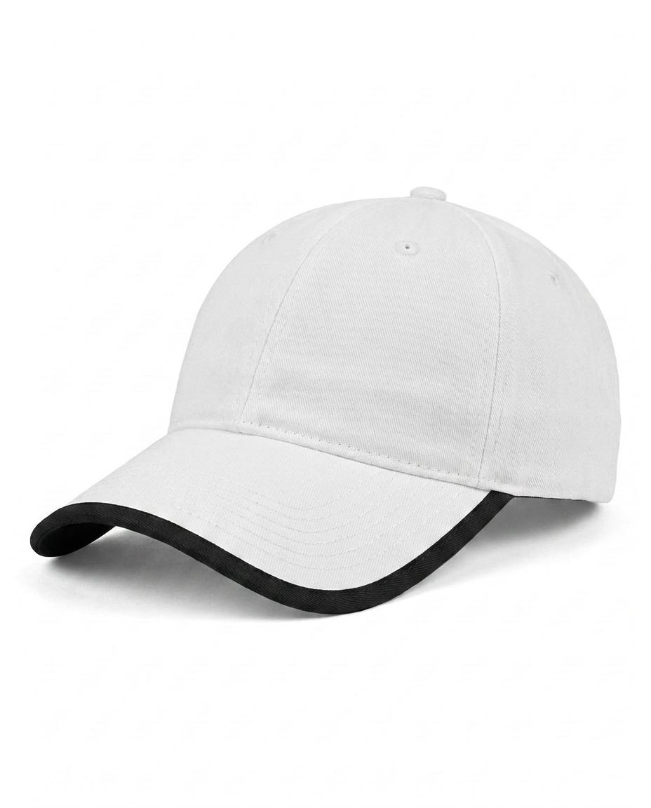Trim Cap in White / Black