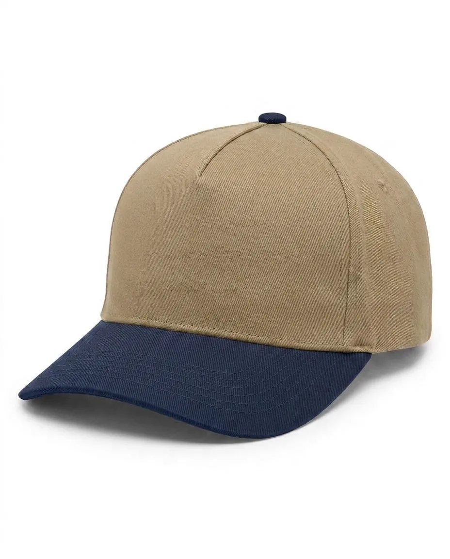 Two Tone Five Panel in Khaki / Navy