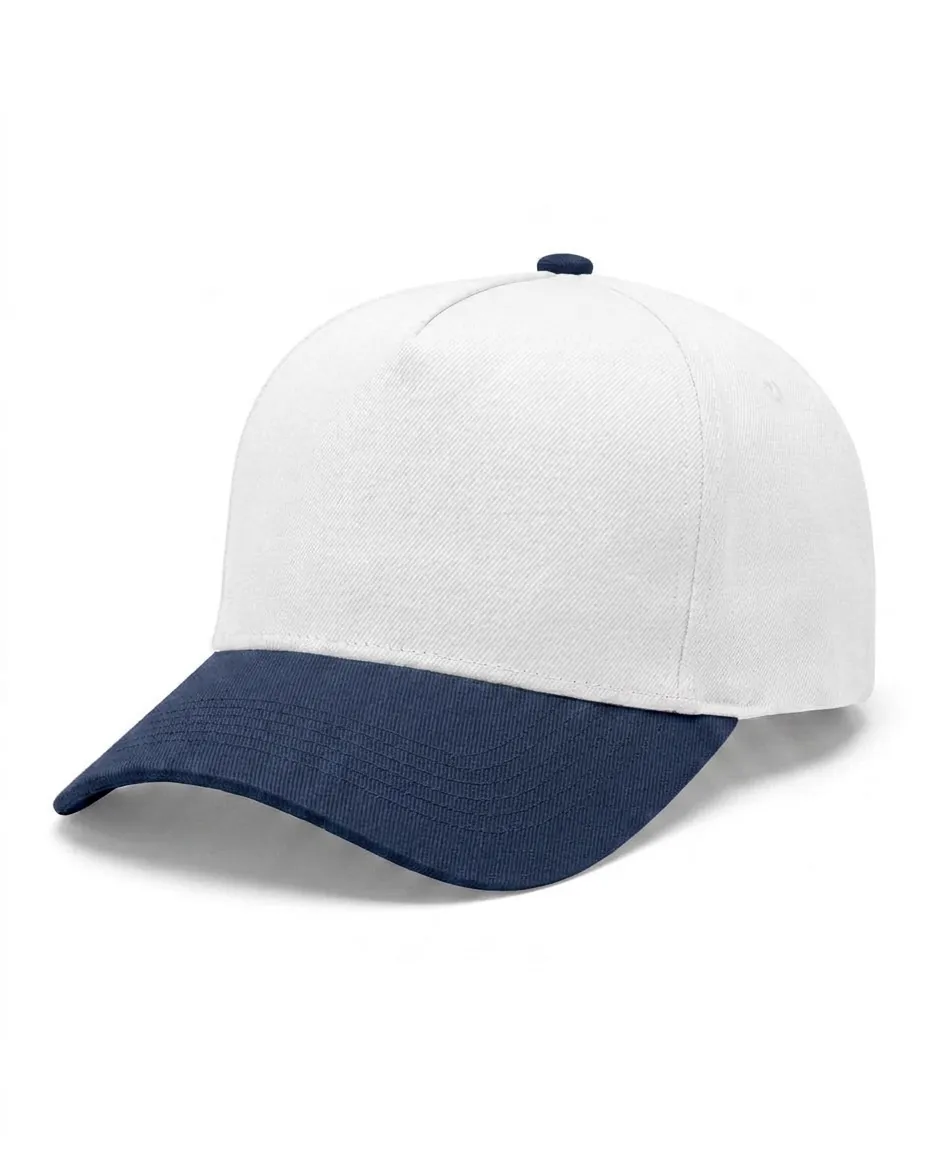 Two Tone Five Panel in White / Navy
