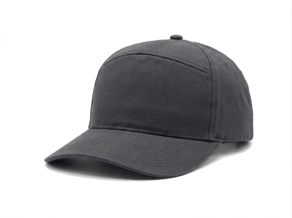 7-Panel Heavy Structure Cap in Charcoal