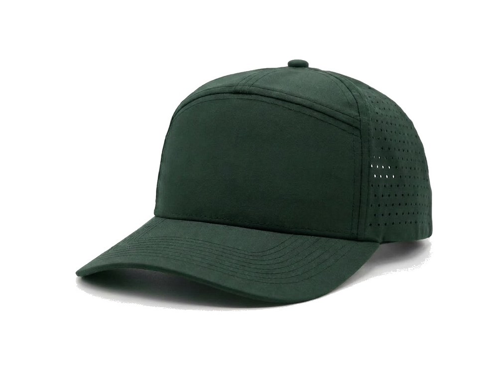 7-Panel Microfiber Cap in Dark Green