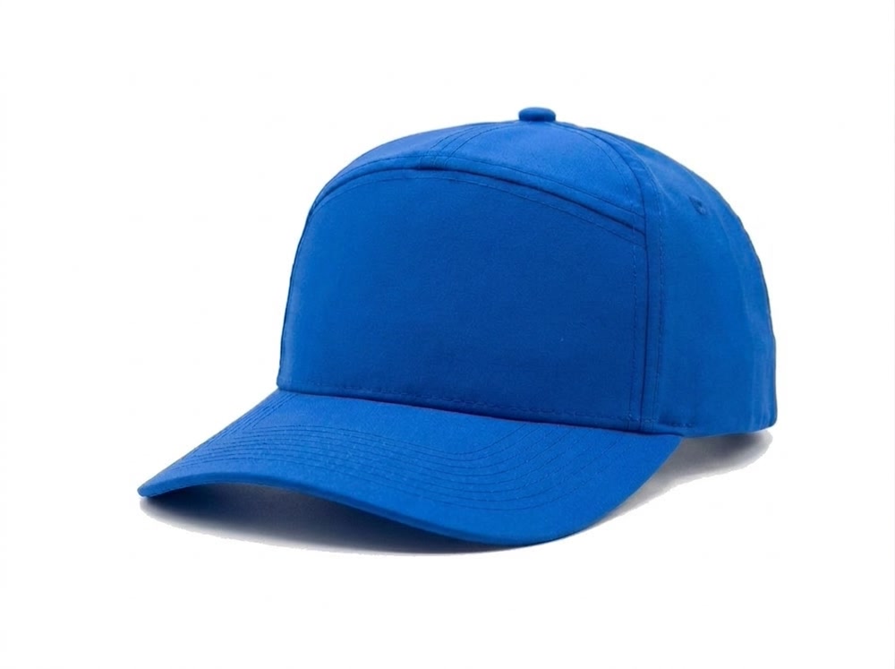 7-Panel Microfiber Cap — Solid Panel in Royal
