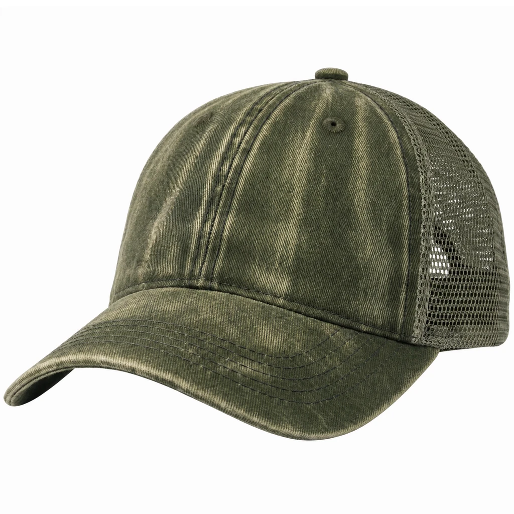 The "Original" Hand Washed Vintage Trucker W/Frayed Patch in Washed Olive