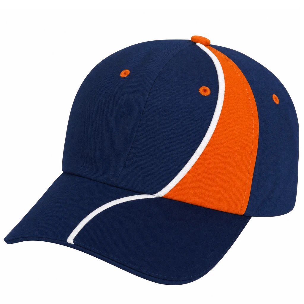 The Wake Cap in Navy / Orange / White