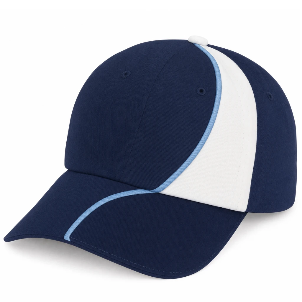 The Wake Cap in Navy / White / Carolina Blue