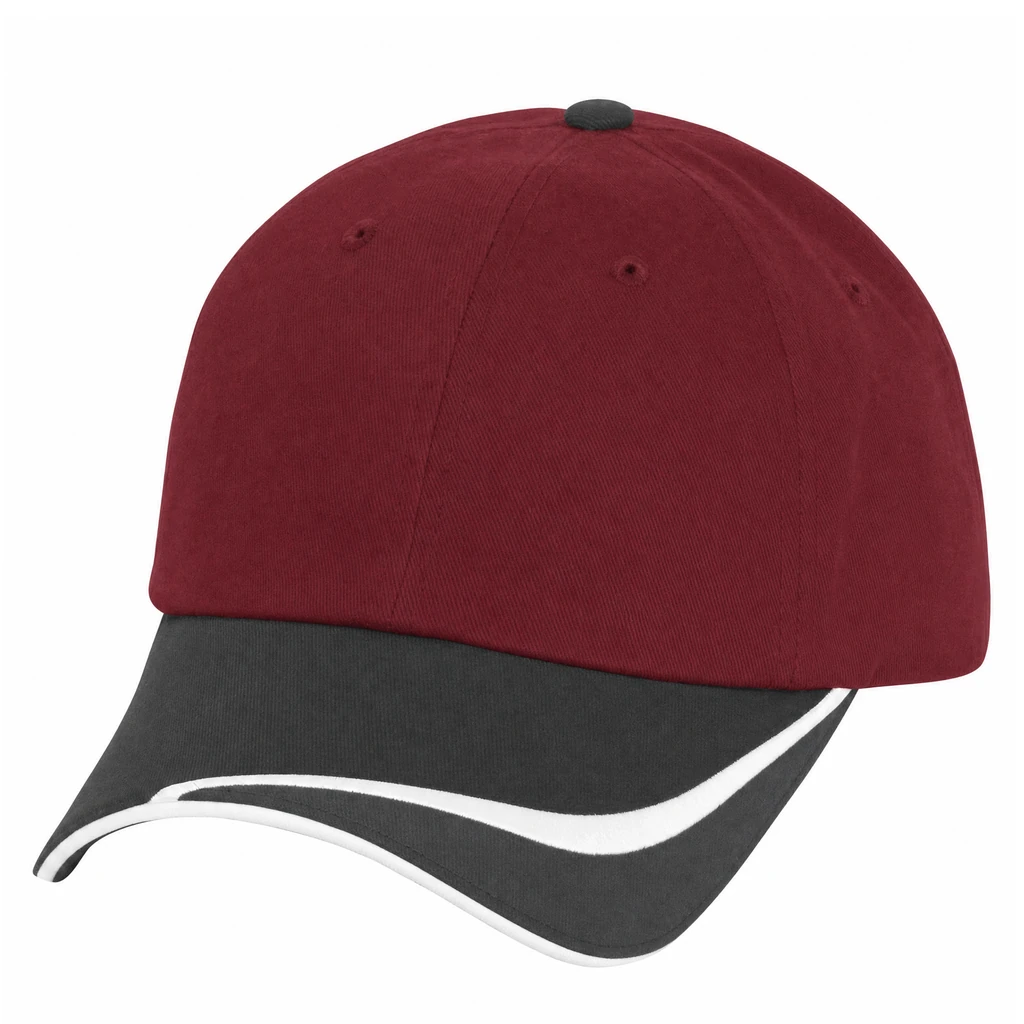 The Double Edge in Maroon / Charcoal / White