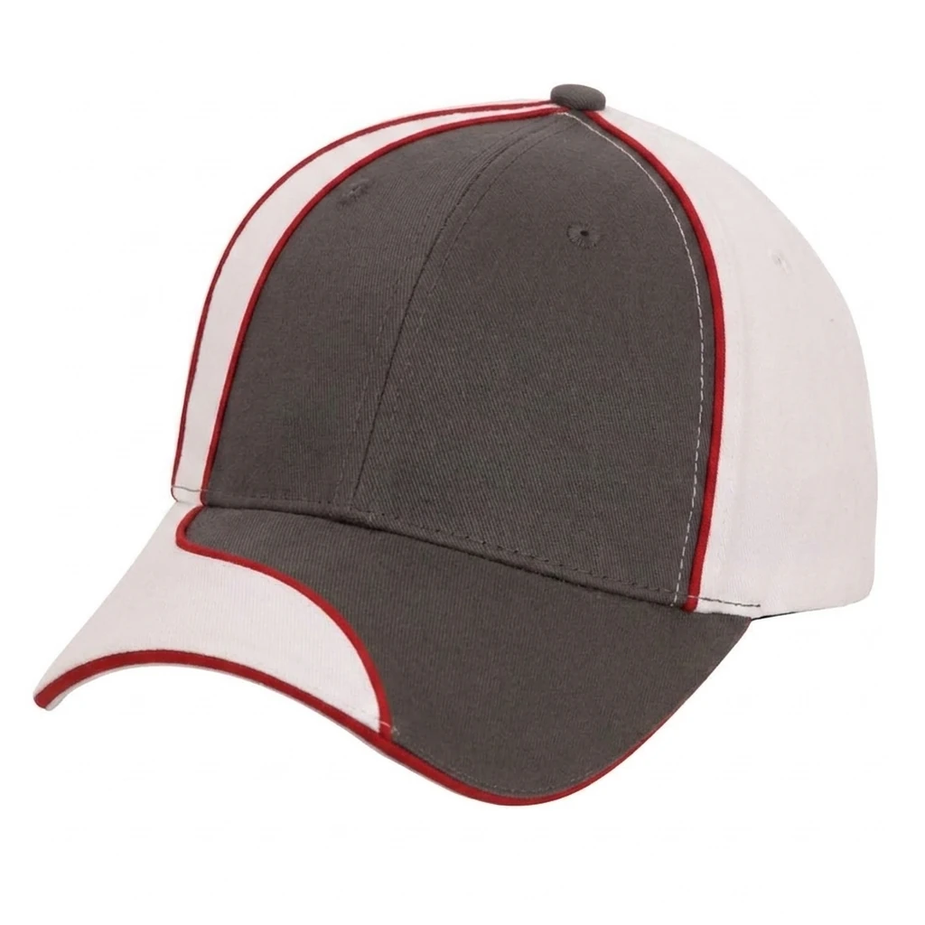 The Side Street Cap in Charcoal / White / Red