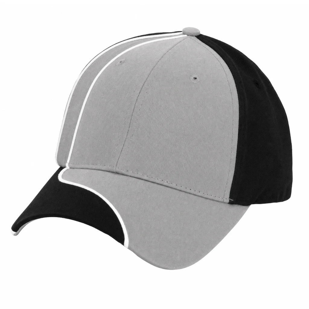 The Side Street Cap in Light Gray / Black / White