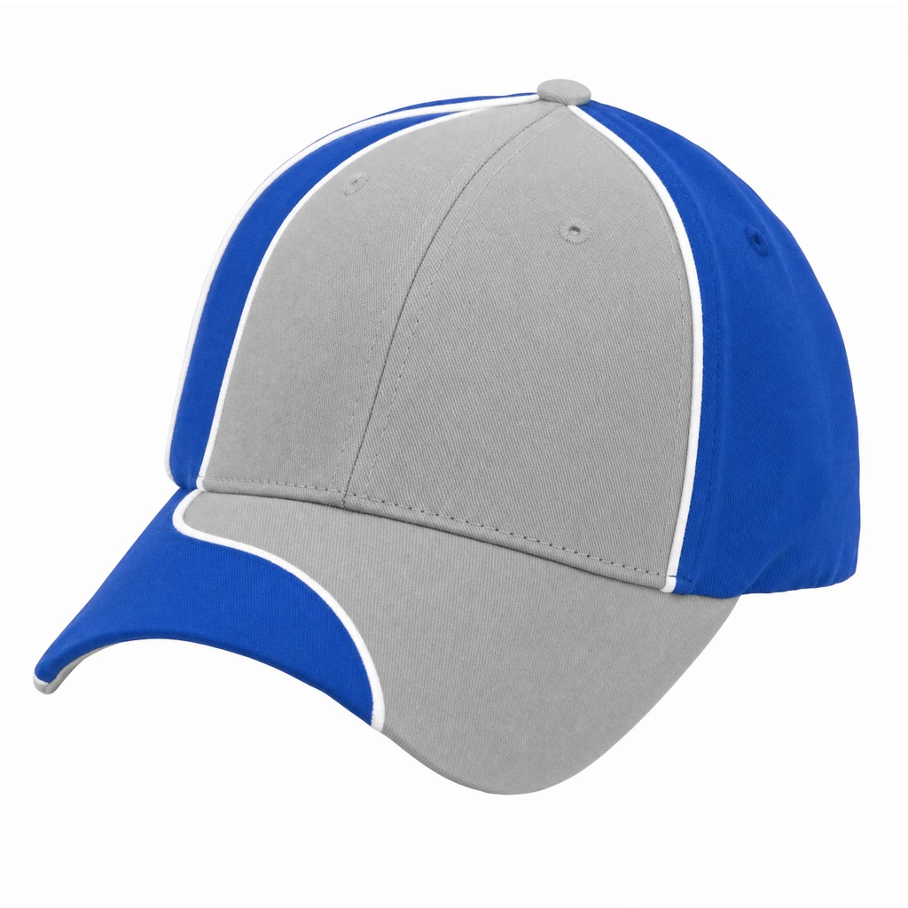 The Side Street Cap in Light Gray / Royal / White