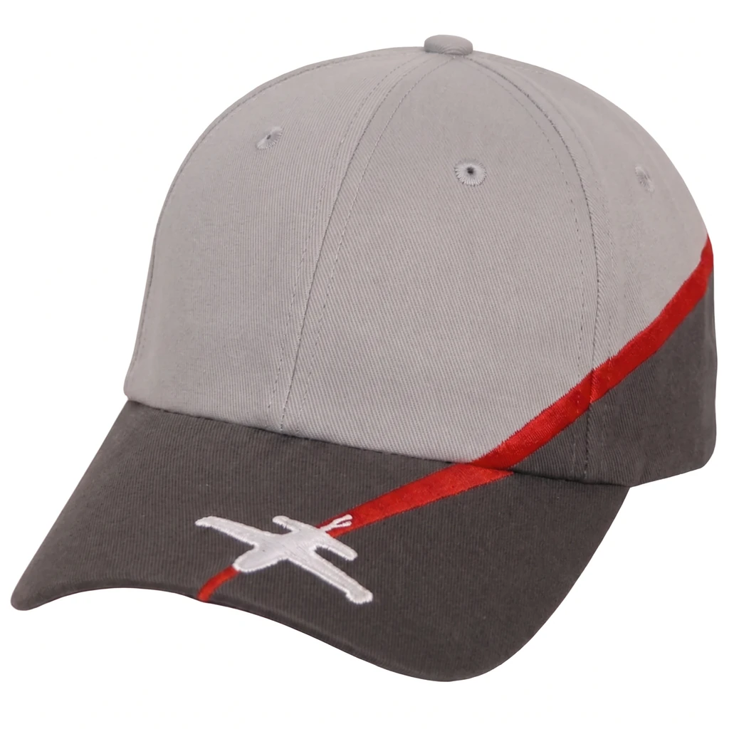 The Landing Strip in Light Gray / Charcoal / Red