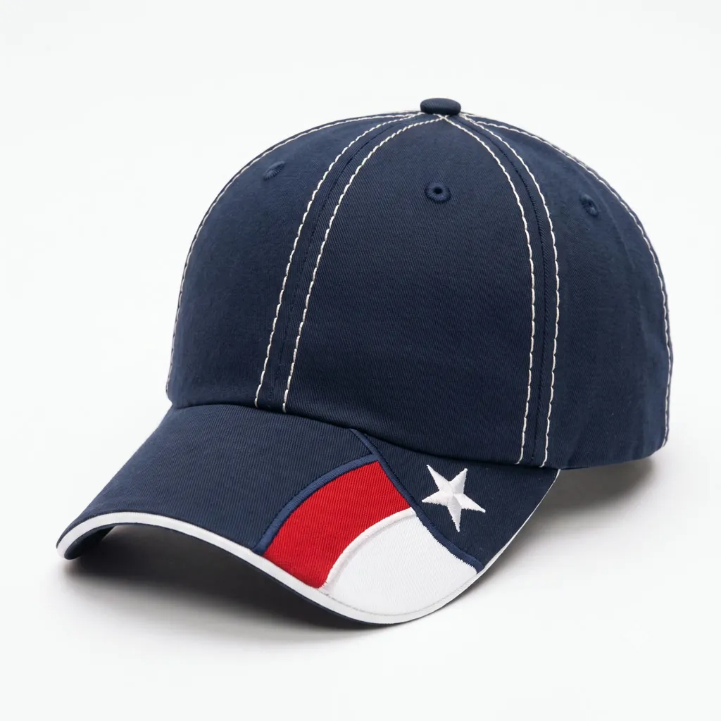 The Texan Cap in Navy / Texas Flag Visor