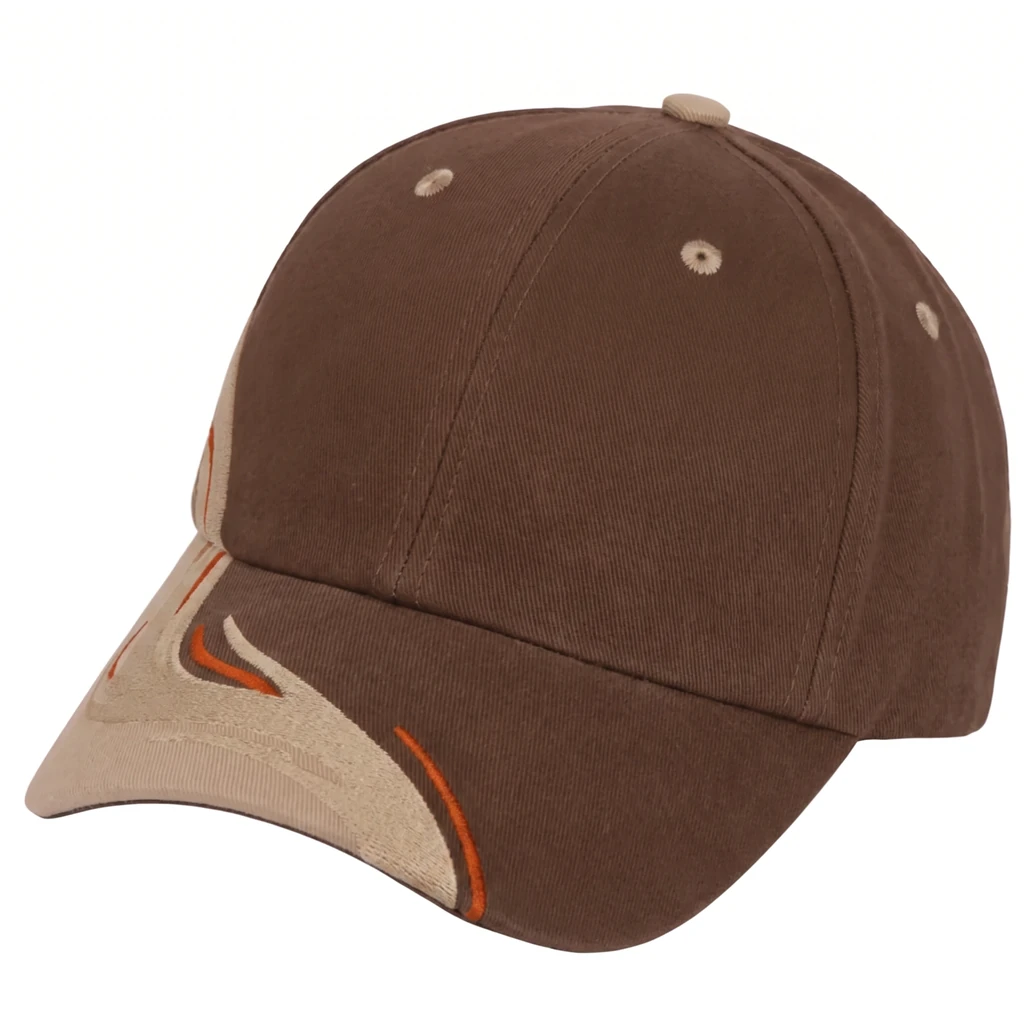 The Splash ll Cap in Brown / Khaki / Burnt Orange