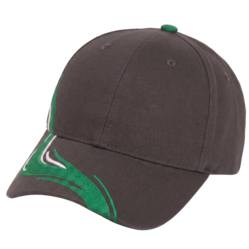 The Splash ll Cap in Charcoal / Kelly Green / White