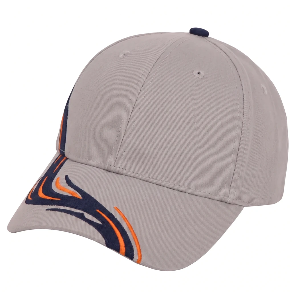 The Splash ll Cap in Light Gray / Navy / Orange