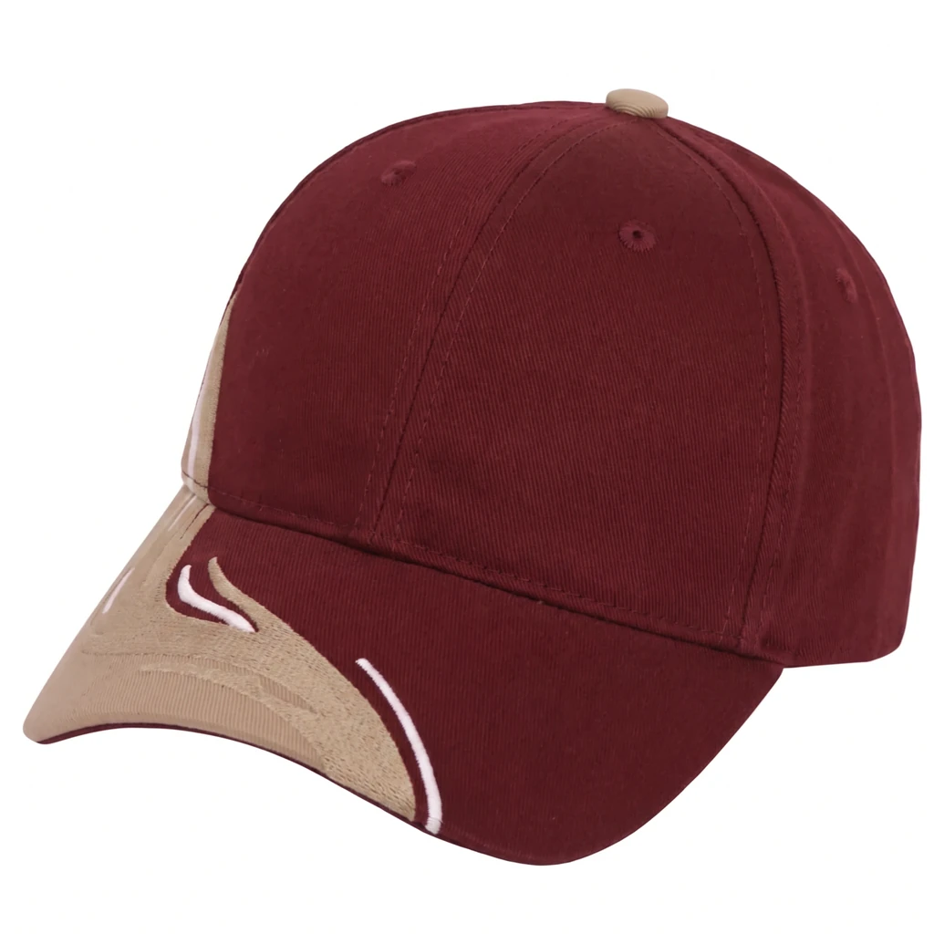The Splash ll Cap in Maroon / Khaki / White