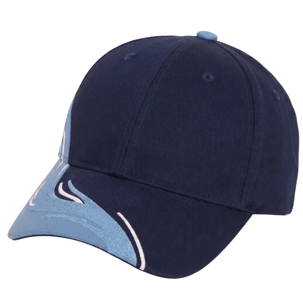The Splash ll Cap in Navy / Carolina Blue / White