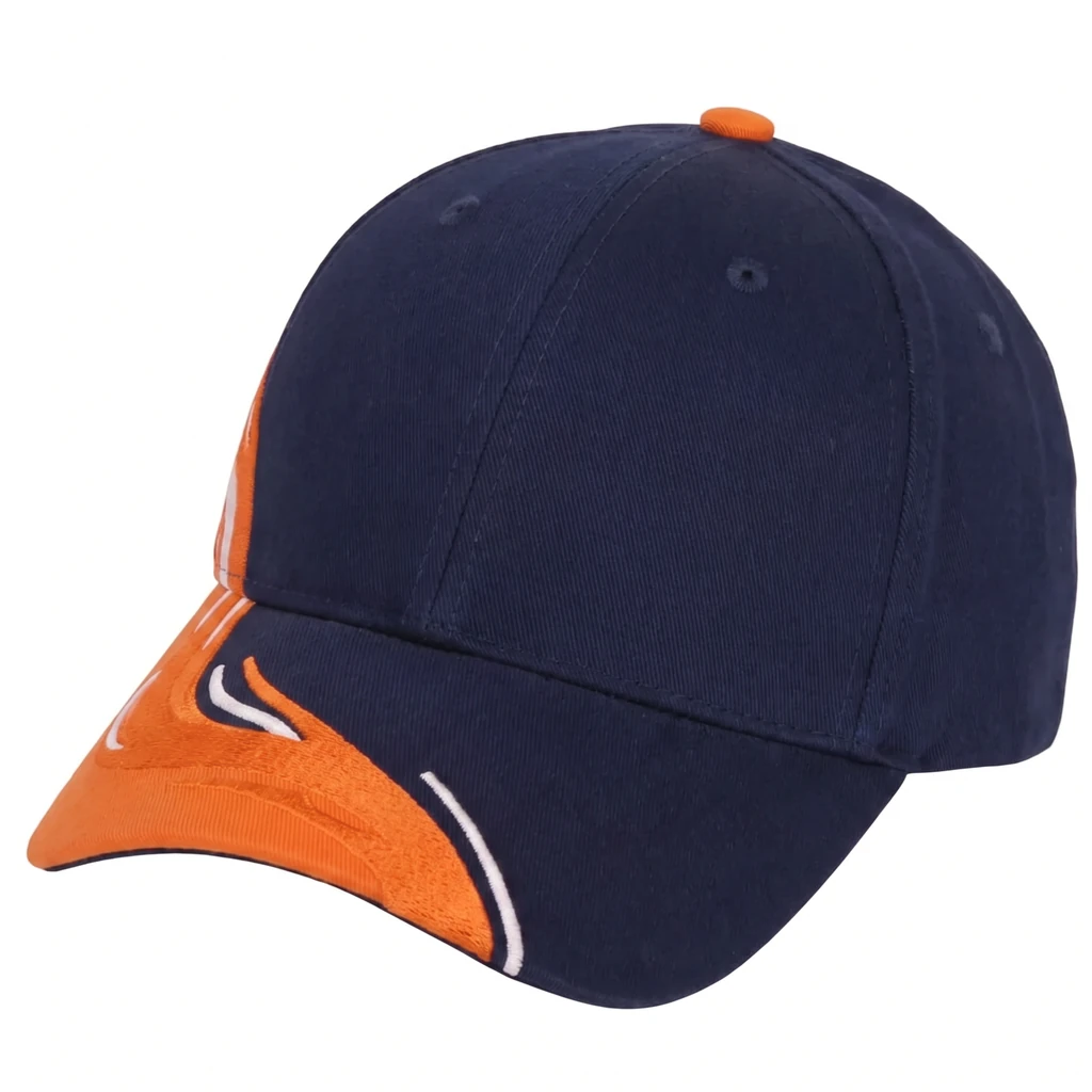 The Splash ll Cap in Navy / Orange / White