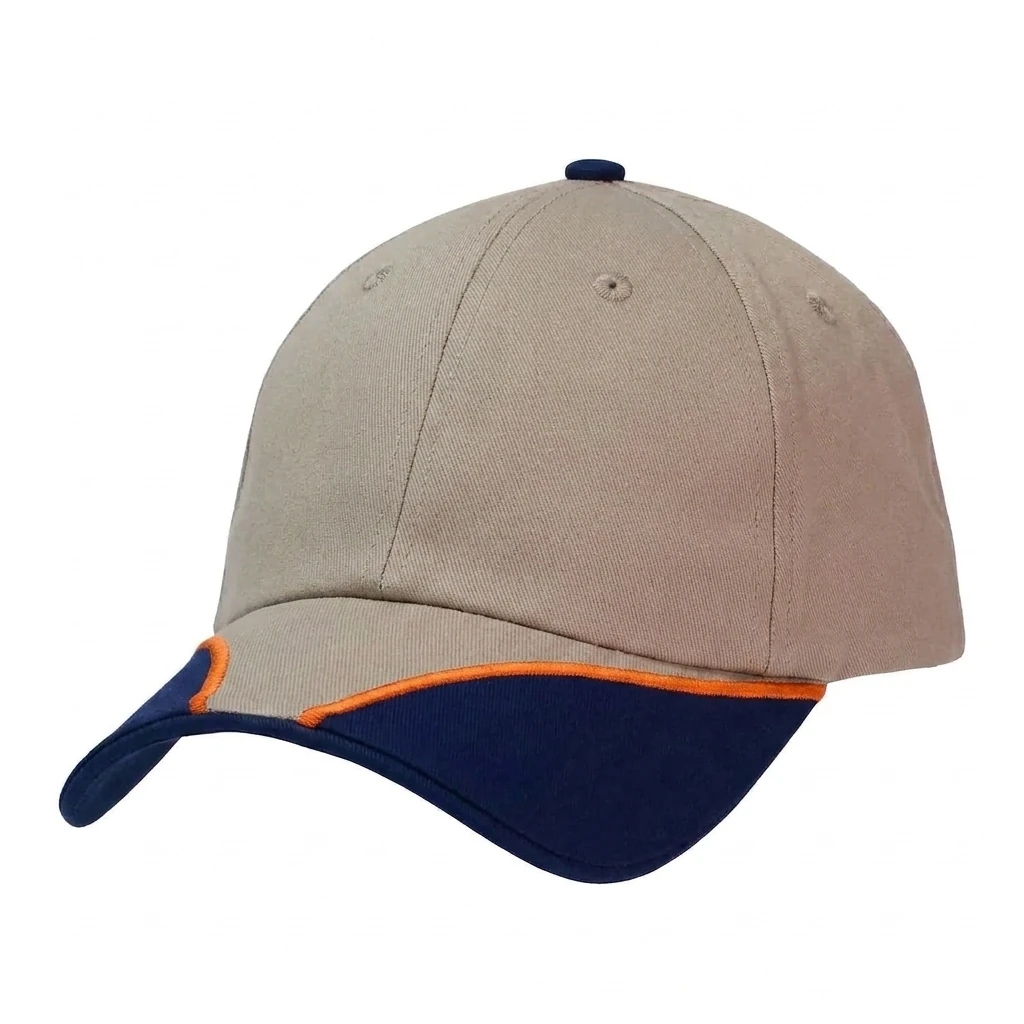 The Passage Way Cap in Stone / Navy / Orange