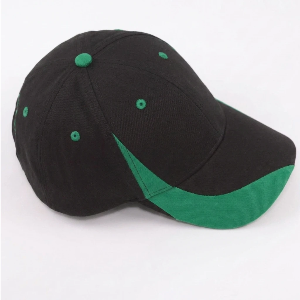 The Moto Cap in Black / Kelly Green