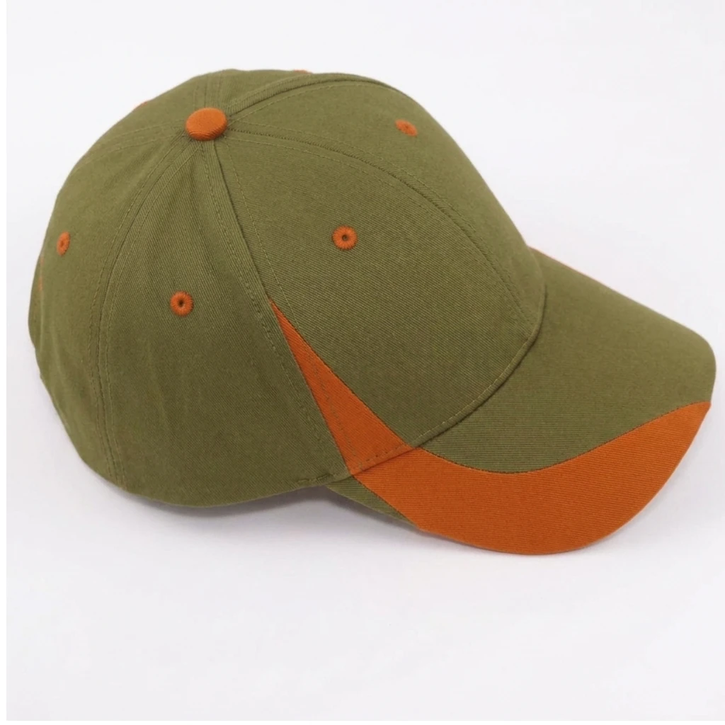 The Moto Cap in Olive / Burnt Orange