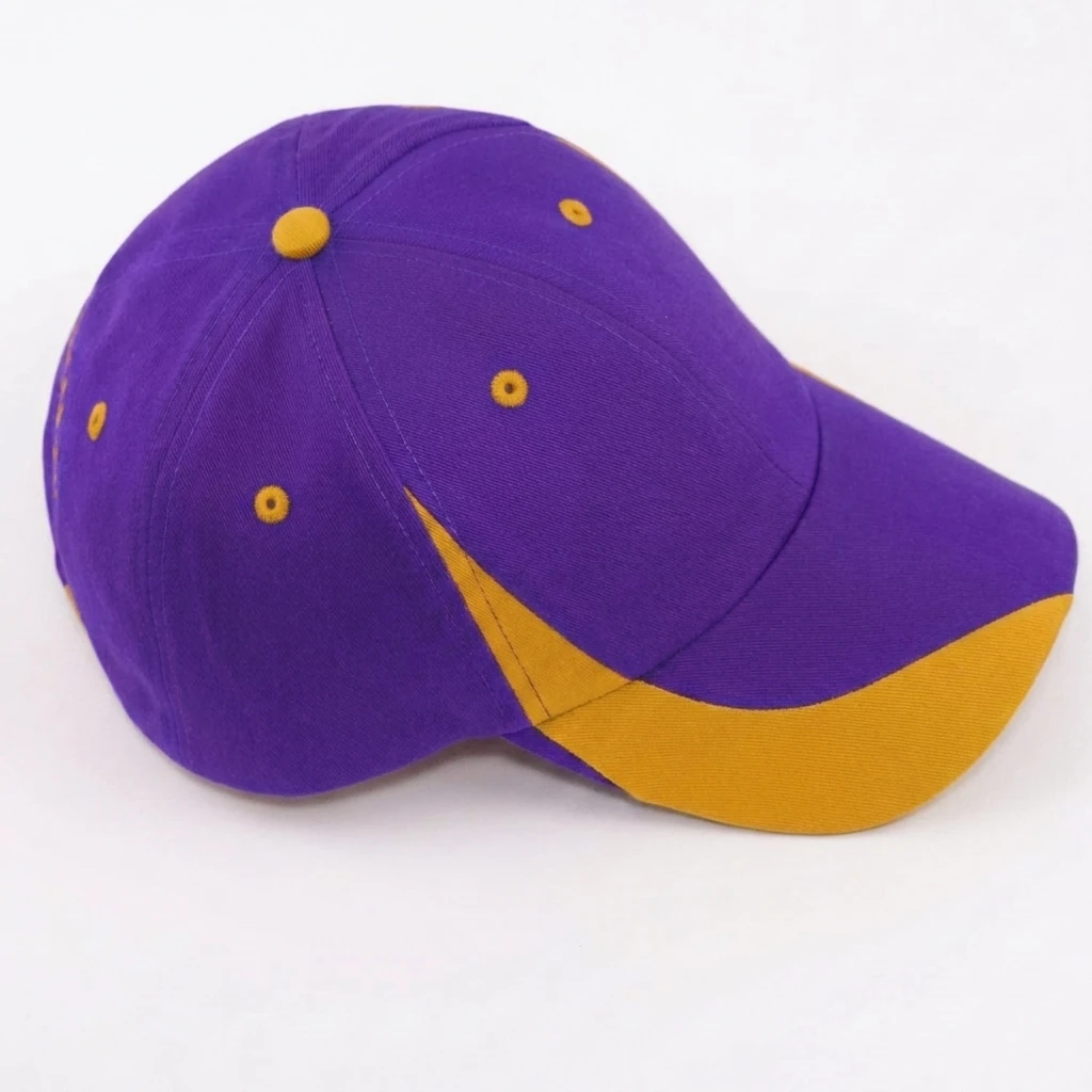 The Moto Cap in Purple / Mustard