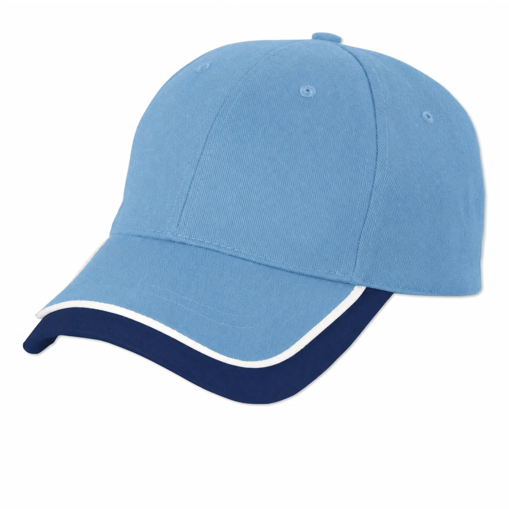 The Double Bill Cap in Carolina Blue / Navy / White
