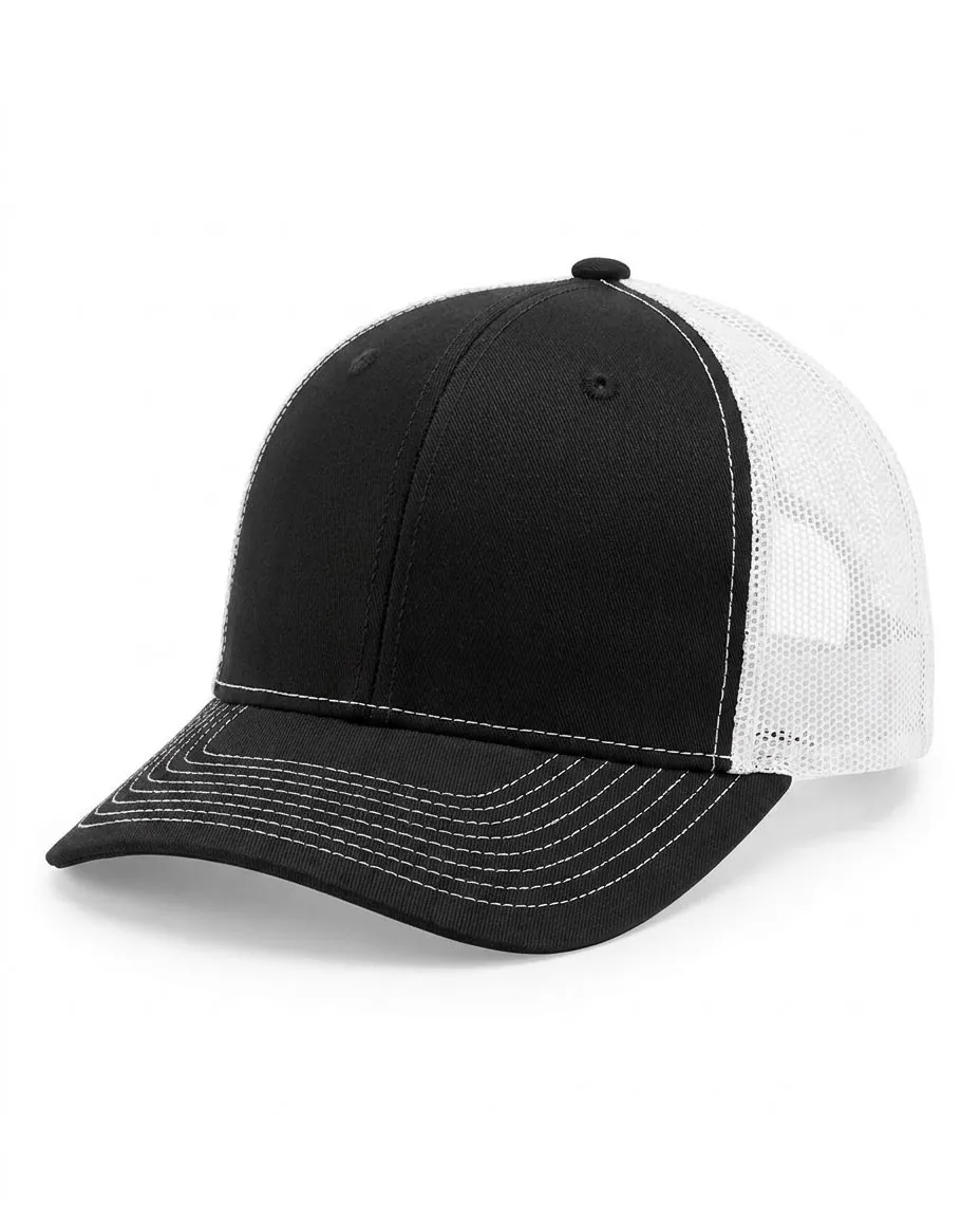 Classic Structured Trucker in Black / White