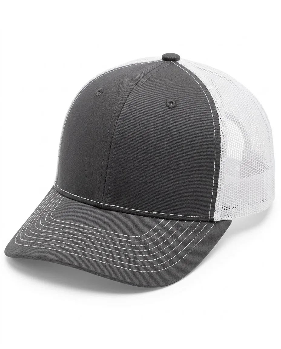 Classic Structured Trucker in Charcoal / White