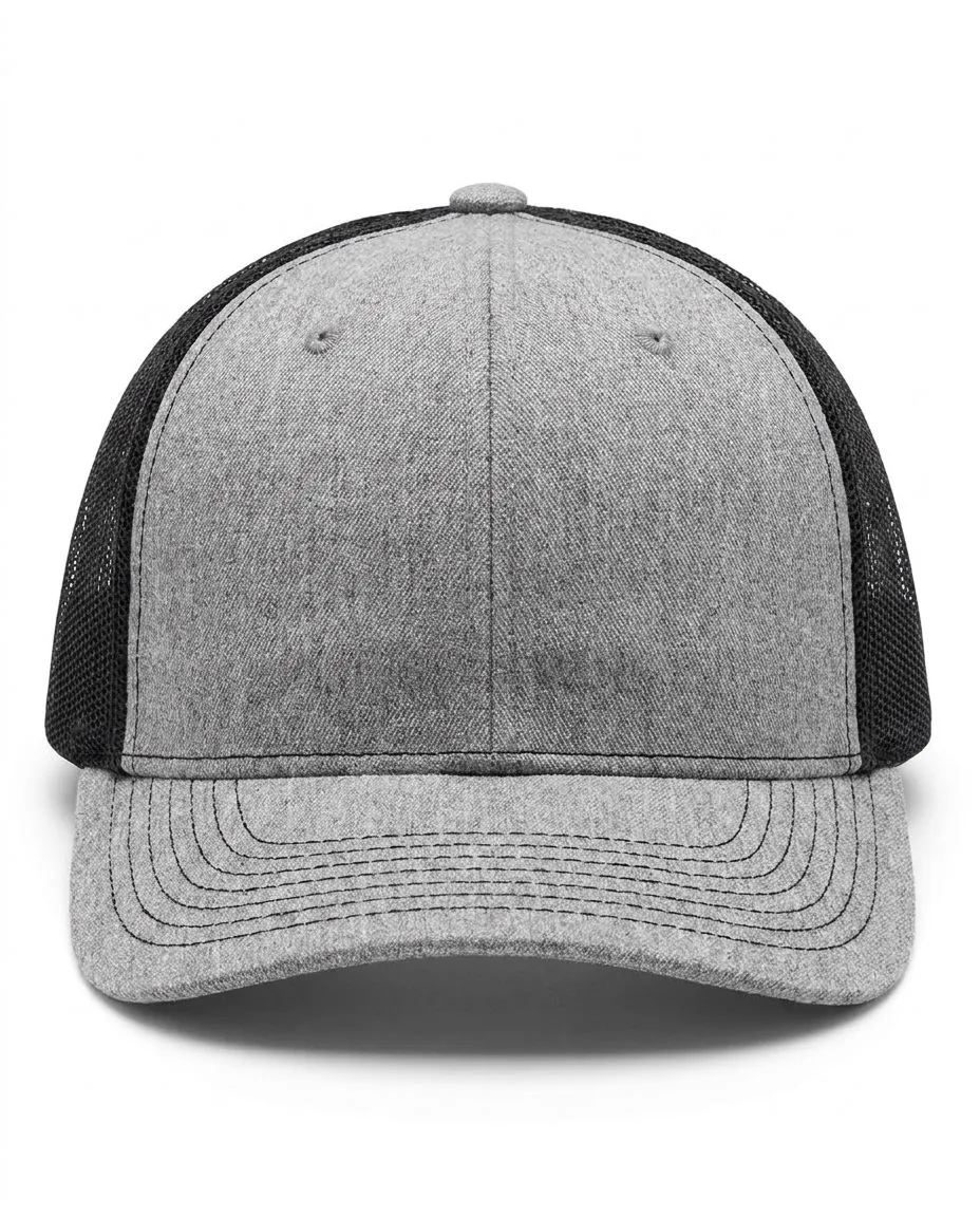 Classic Structured Trucker in Heather Gray / Black