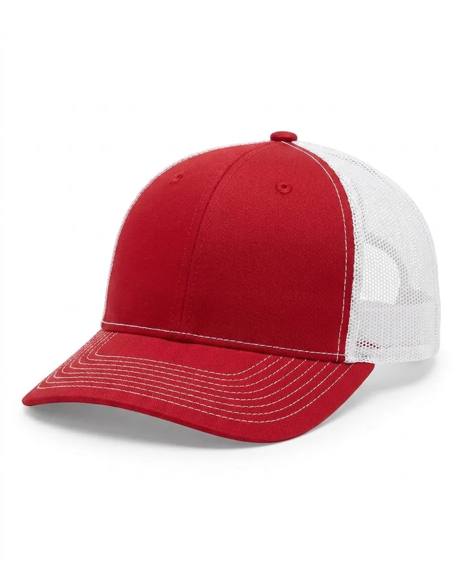 Classic Structured Trucker in Red / White